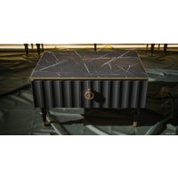 Журнальный столик Неман мебель МН-043-38 (черный/серый)