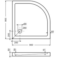 Душевой поддон Axus Rondo 90x90 PR-90