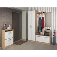 Шкаф-пенал Genesis Мебель Энтер (дуб сонома/белый) в Борисове