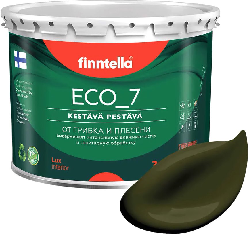 

Краска Finntella Eco 7 Kombu F-09-2-3-FL020 2.7 л (буро-зеленый)