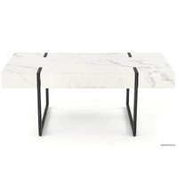 Журнальный столик Halmar Blanca 110x60x43 (белый мрамор/черный)