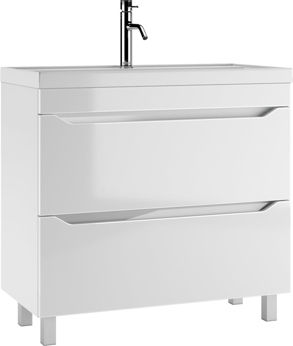 

Айсберг Тумба под умывальник Bazis 90 Ева В2 DA5909T (с двумя ящиками)