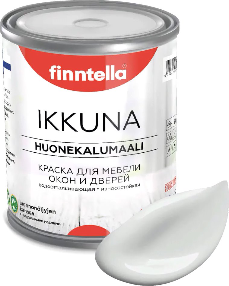 

Краска Finntella Ikkuna Delfiini F-34-1-9-FL049 9 л (светло-серый)