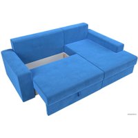 Угловой диван Mebelico Майами 15 114914 (правый, велюр, голубой)