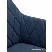 Стул Гальваник Диаманте Лофт (эмаль черный муар/Catania Dark Blue)