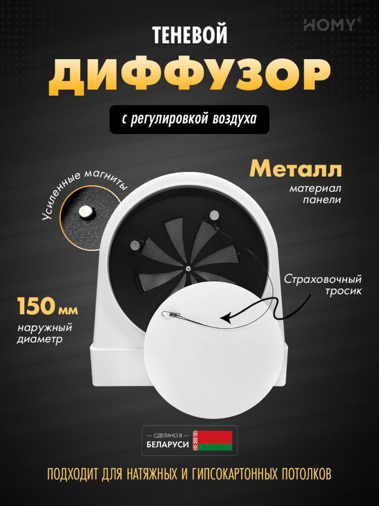 Вентиляционная решетка HOMY AO150W