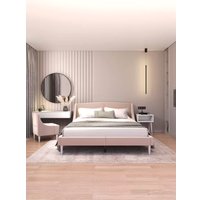 Кровать MONOFIX Лотти 160x200 (микровелюр/бежевый)