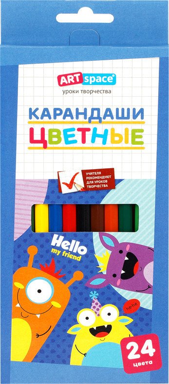 

Набор цветных карандашей ArtSpace Монстрики CP_41032 (24 цв)