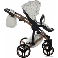 Универсальная коляска Junama Glow V2 (2 в 1, белая кожа/медь)