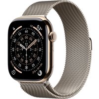 Умные часы Apple Watch Series 11 LTE 46 мм (титановый корпус, золотистый/природный, миланская петля)
