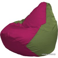Кресло-мешок Flagman Груша Макси Г2.1-387 (оливковый/фуксия)