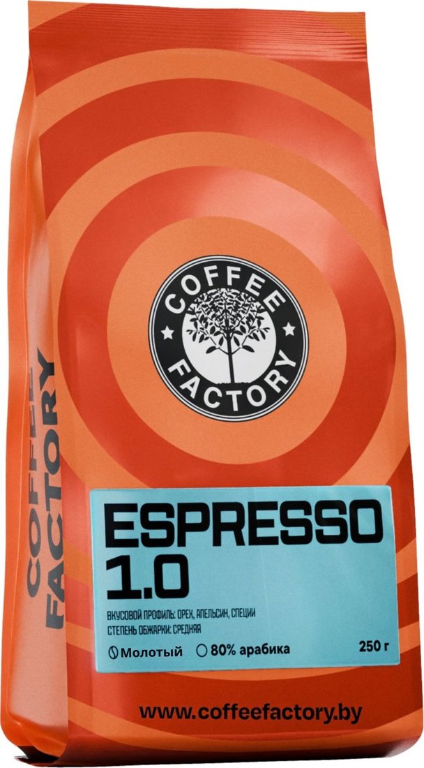 

Кофе Coffee Factory Craft Espresso 1.0 молотый 250 г