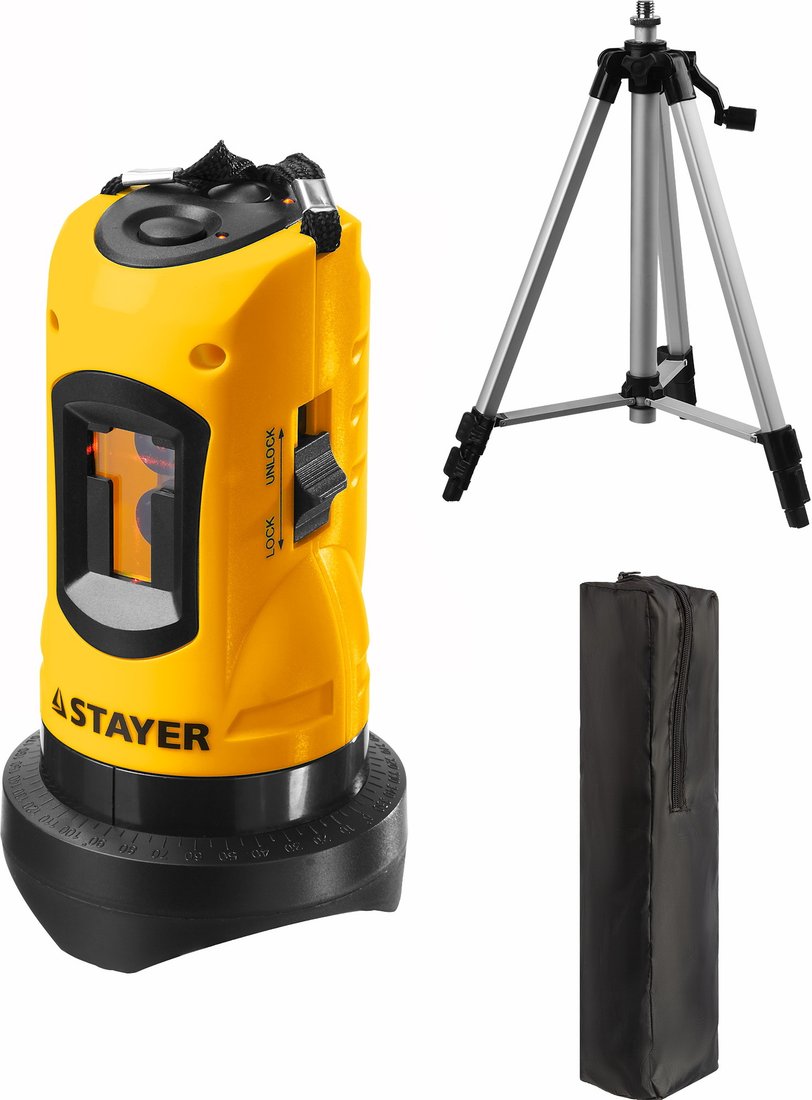 

Лазерный нивелир Stayer Professional Lasermax SLL-1 34960-1 (со штативом, сумка)