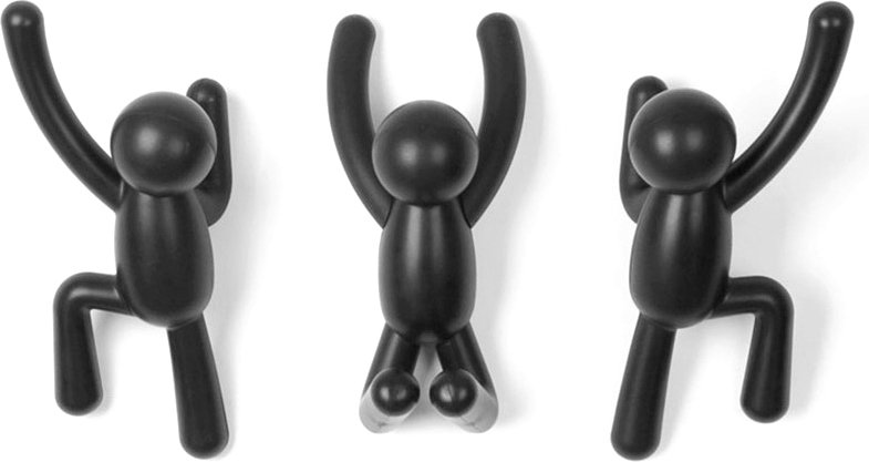 

Набор крючков для одежды Umbra Buddy 318165-040 (3 шт, черный)