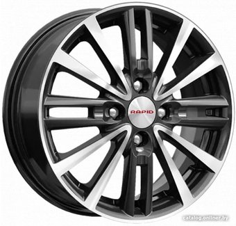 Литые диски Rapid Модена 15x6" 4x100мм DIA 54.1мм ET 48мм Алмаз черный SK