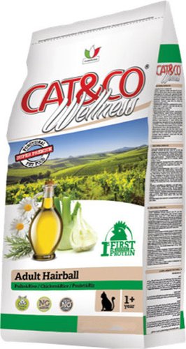 Сухой корм для кошек Cat&Co Wellness Adult Hairball Chicken & Rice (для вывода шерсти с курицей и рисом) 10 кг