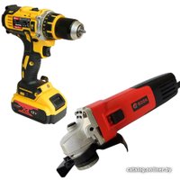  Edon AD-12 + AG-125/800 (шуруповерт, болгарка)