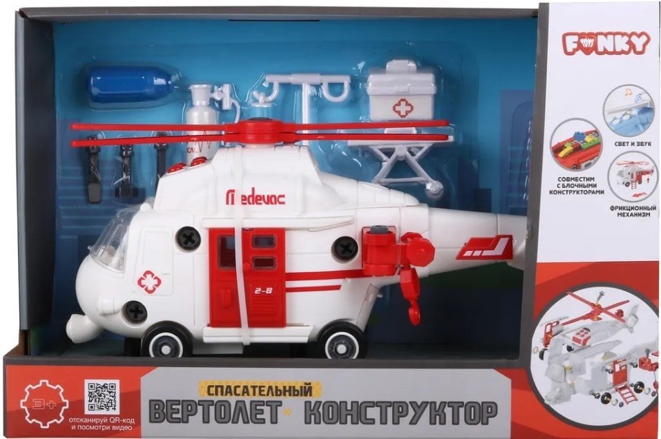 

Конструктор Funky Toys Спасательный вертолет FT62102