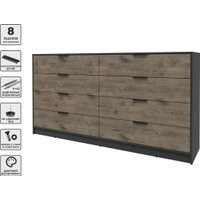 Комод Интерлиния Концепт КТ-К197 (дуб веллингтон/антрацит)