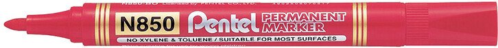 

Маркер перманентный Pentel N850-BE (красный)