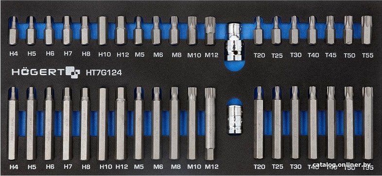 Набор бит Hoegert Technik HT7G124 (40 предметов)