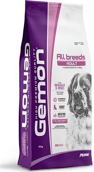 

Сухой корм для собак Gemon Adult Pork and Rice 15 кг