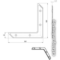Уголок крепежный Металлист УГ-100 (цинк) в Борисове
