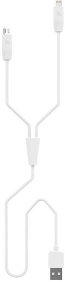 

Кабель Hoco X1 Lightning/microUSB (1 м, белый)