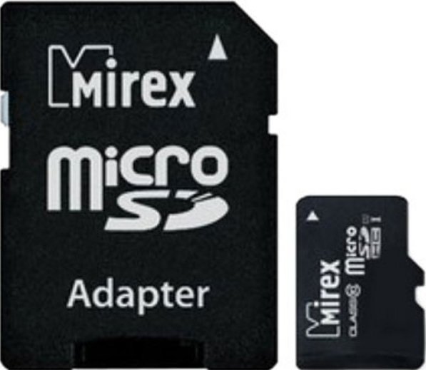 

Карта памяти Mirex microSDXC UHS-I (Class 10) 128GB + адаптер [13613-AD10S128]