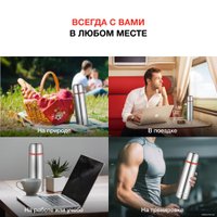 Термос StarWind 10-500 500мл (серебристый/красный)