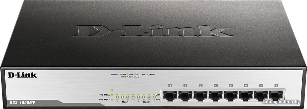 Неуправляемый коммутатор D-Link DGS-1008MP/A2A