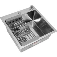 Кухонная мойка ARFEKA ECO AR мойка 500*500, коландер, дозатор SATIN DECOR MILLET GRAINS