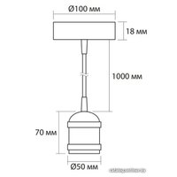 Подвесная люстра JAZZway Retro PLC 01 E27 ANTIQUE BRONZE
