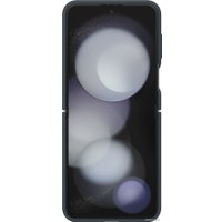 Чехол для телефона Samsung Silicone Case with Ring Z Flip5 (темно-синий)