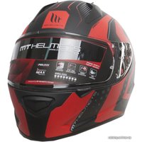 Мотошлем MT Helmets Stinger Warhead Matt (XS, черный/красный/серый)