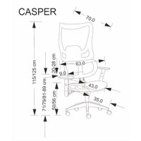 Офисное кресло Halmar Casper (черный)