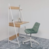 Стол AksHome Shape (светлый дуб/белый металл)