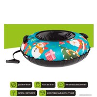 Тюбинг Snowstorm BZ-90 Cristmass W112873 (90см, бирюзовый/черный)