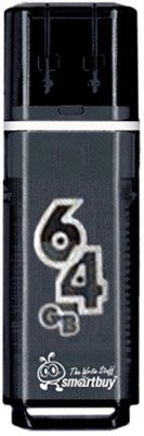 USB Flash SmartBuy Glossy series Black 64GB (SB64GBGS-K)