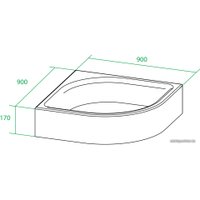 Душевой поддон IDDIS P29W 90x90
