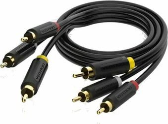 Кабель Vention BCABH RCA - RCA (2 м, черный)