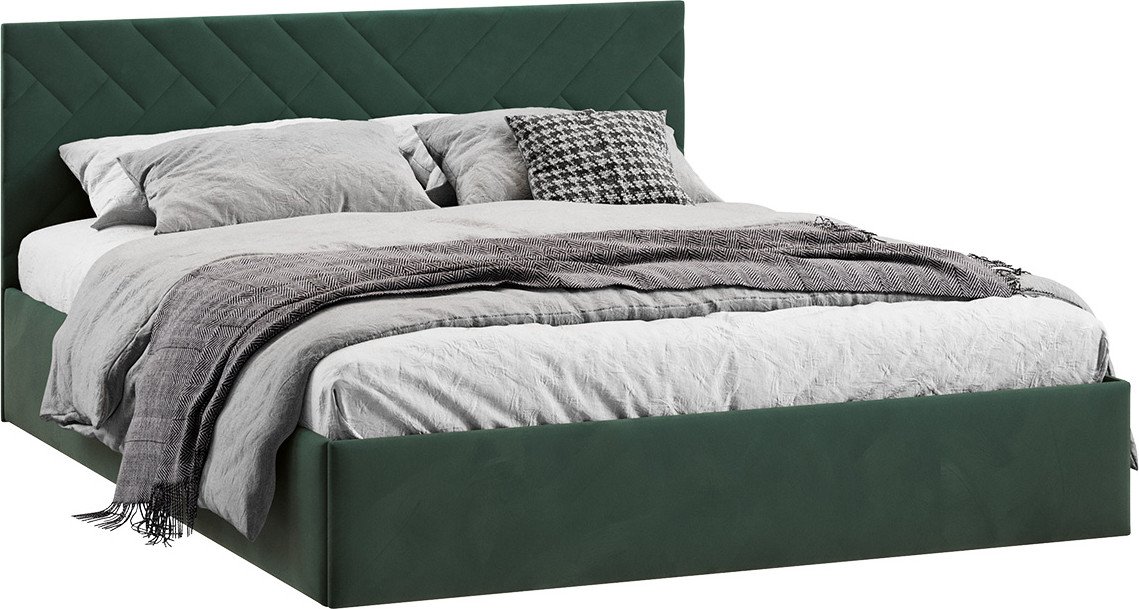 

Кровать Трия Кевия с ПМ 180x200 Тип 1 (велюр Confetti Deep forest)