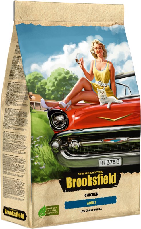 

Сухой корм для кошек Brooksfield Low Grain Adult Cat Chicken для взрослых кошек с курицей и рисом 2 кг