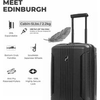 Чемодан-спиннер Verage Edinburgh 22019WS II-S+ 55 см (черный)