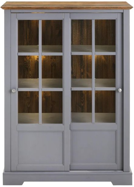 Шкаф-витрина Диприз Lakeview 2 двери Д.30028.1 (бейц винтаж)
