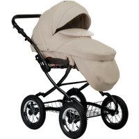 Универсальная коляска Indigo Barbara ECO Classic (2 в 1, be 02/светло-бежевая кожа)