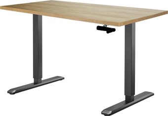 Стол с регулировкой высоты ErgoSmart Manual Desk Special 1360x800x36 мм (дуб натуральный/черный)