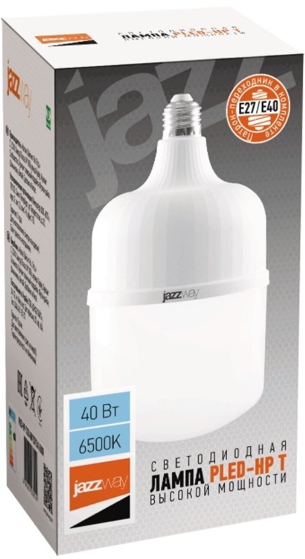 

Светодиодная лампочка JAZZway PLED-HP-T120 40w E27/E40 6500K 1038944