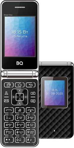 Кнопочный телефон BQ BQ-2446 Dream Duo (черный)