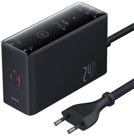 

Сетевое зарядное Baseus Digital GaN Intelligent Desktop 3C+U+DC 240W P10163901113-00 (черный)
